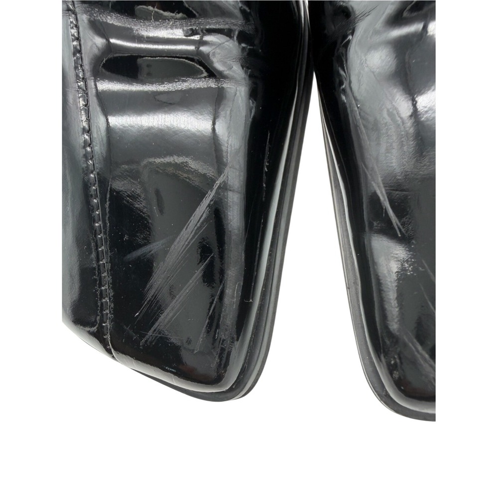 Jeffrey Campbell Black Patent Square-Toe Ankle Boots Size 7.5 - Picture 11 of 16